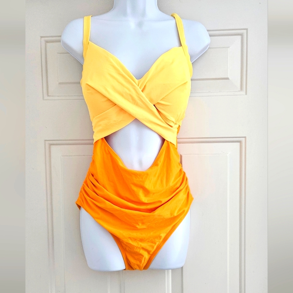 Mellow Yellow n Tangerine Swimsuit